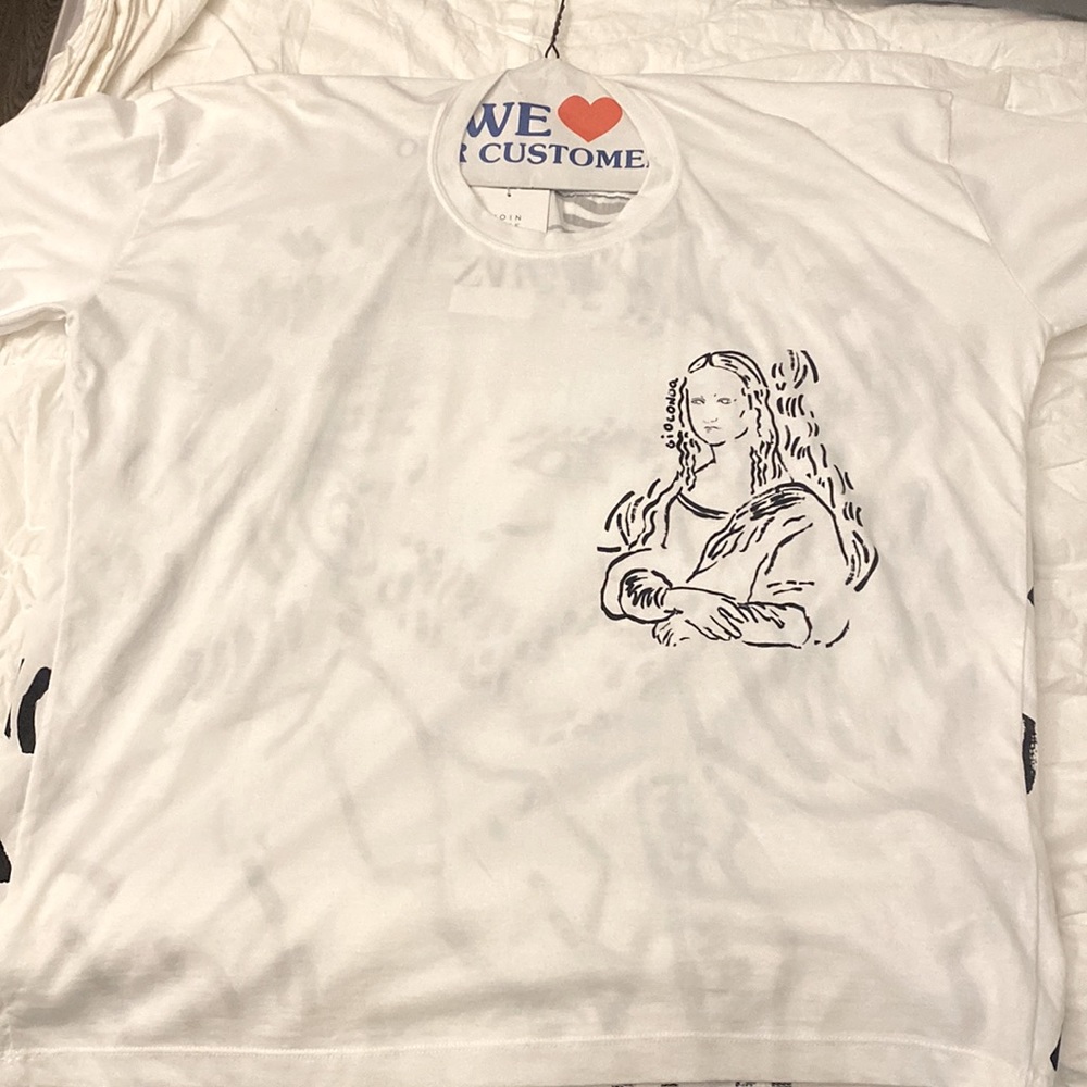 Zara mona lisa & van gogh t-shirt - Picture 3 of 5